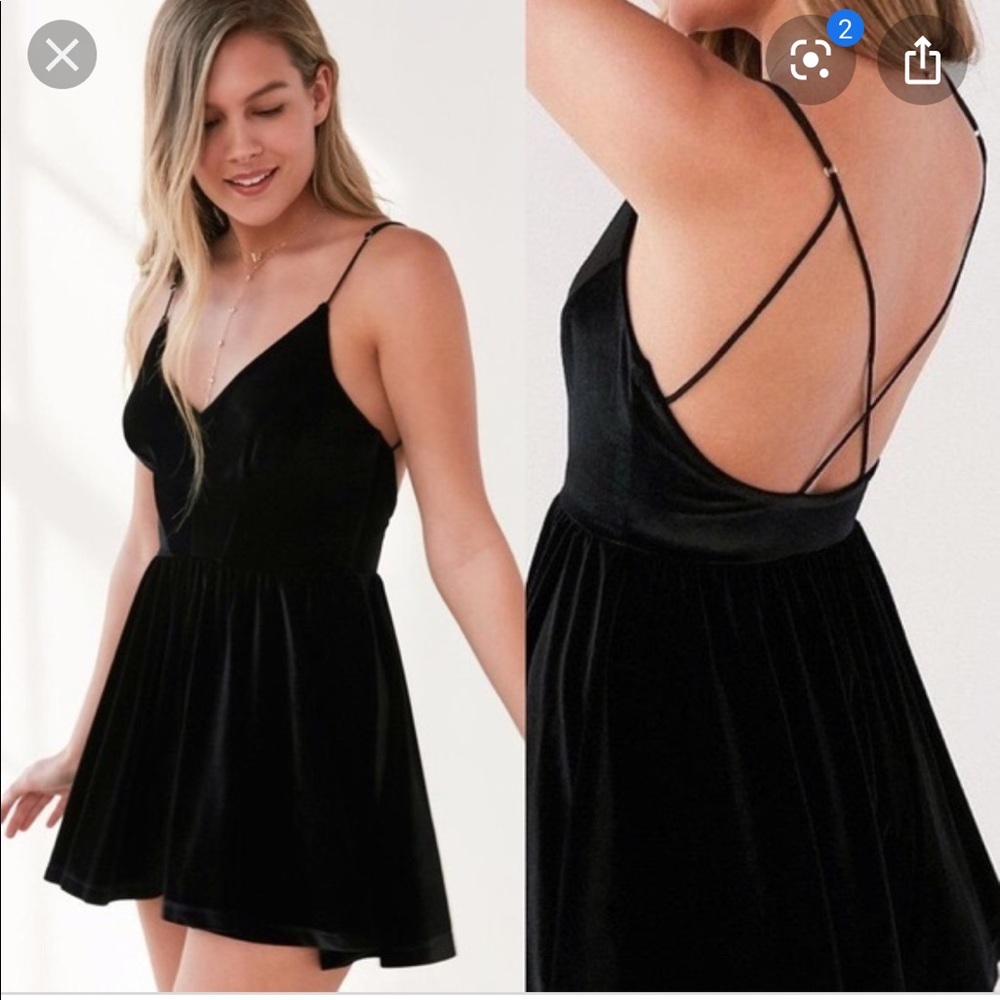Urban outfitters silence + noise velvet romper